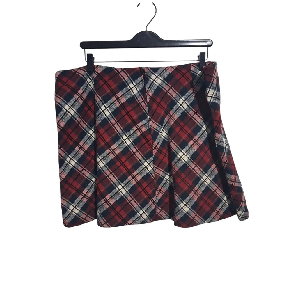 Arula Plaid Academia Varsity Heritage Women's Plus size 3X Flannel Mini Skirt